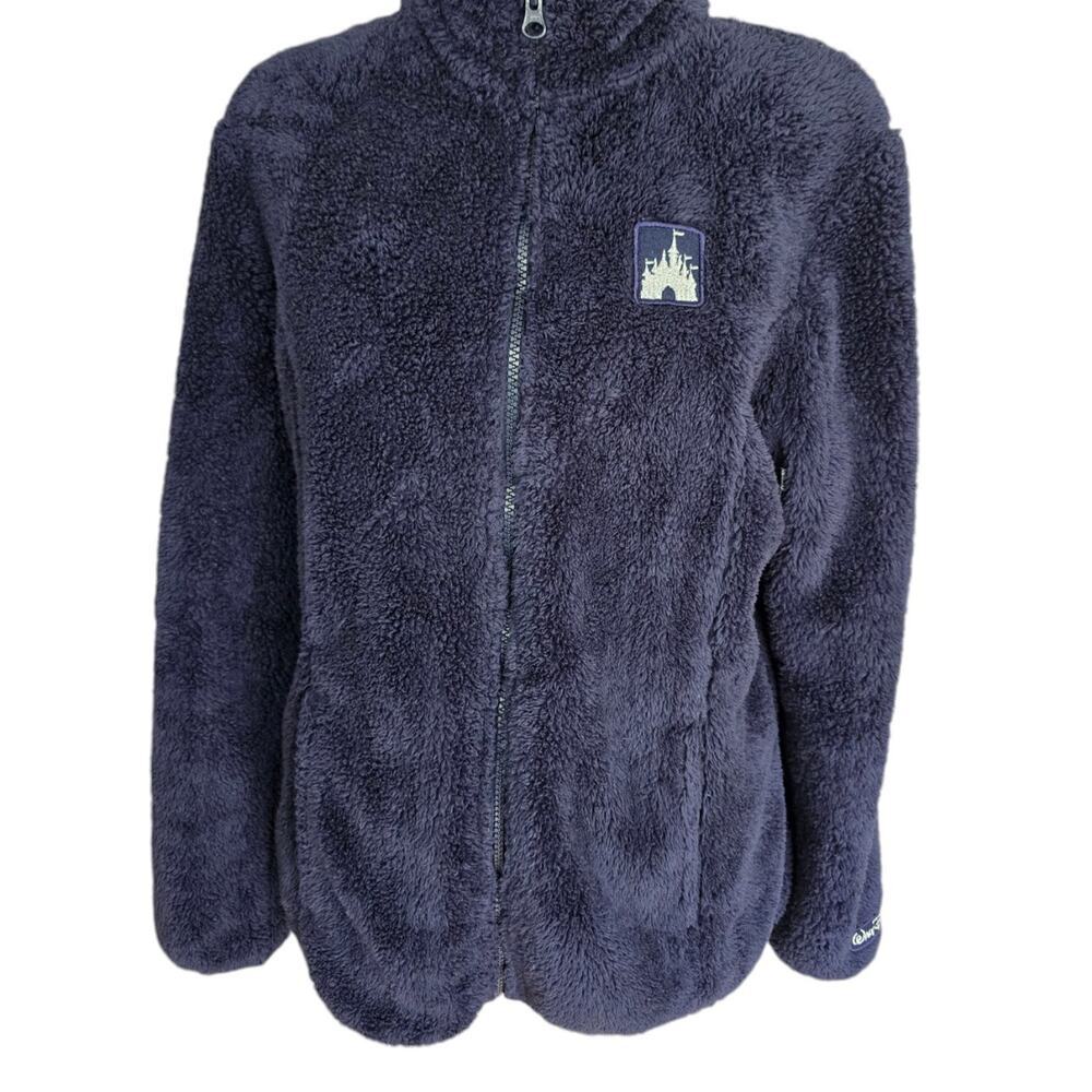 Disney Navy Blue Plush Zip-Up Jacket